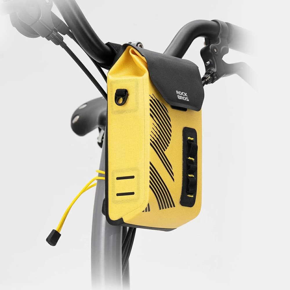Rockbros AS-160 vodoodporna torbica za krmilo 1.3L - rumena 3