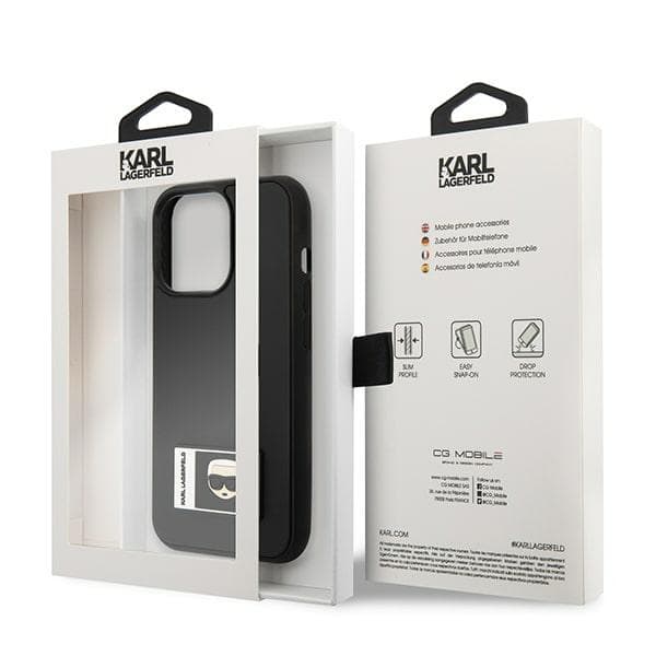 Karl Lagerfeld Ikonik Patch ovitek za iPhone 13 Pro Max - črna 8