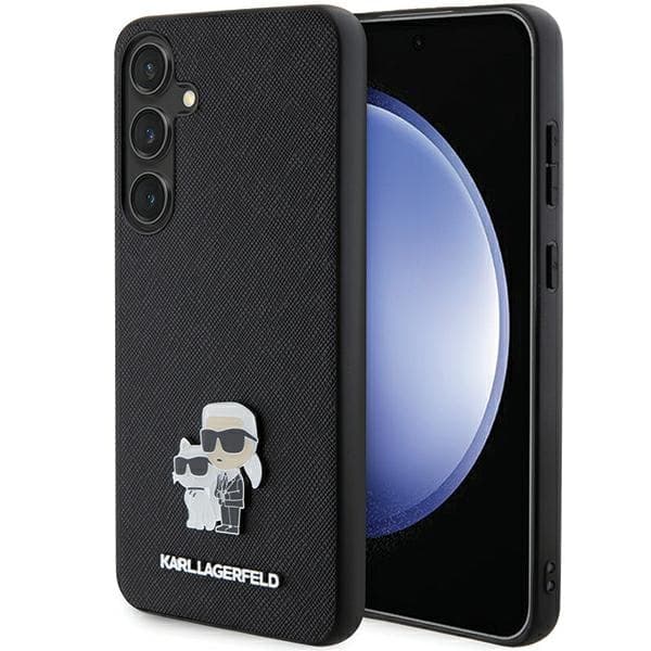 Karl Lagerfeld Saffiano Karl & Choupette ovitek za Apple iPhone S24/S921, črn