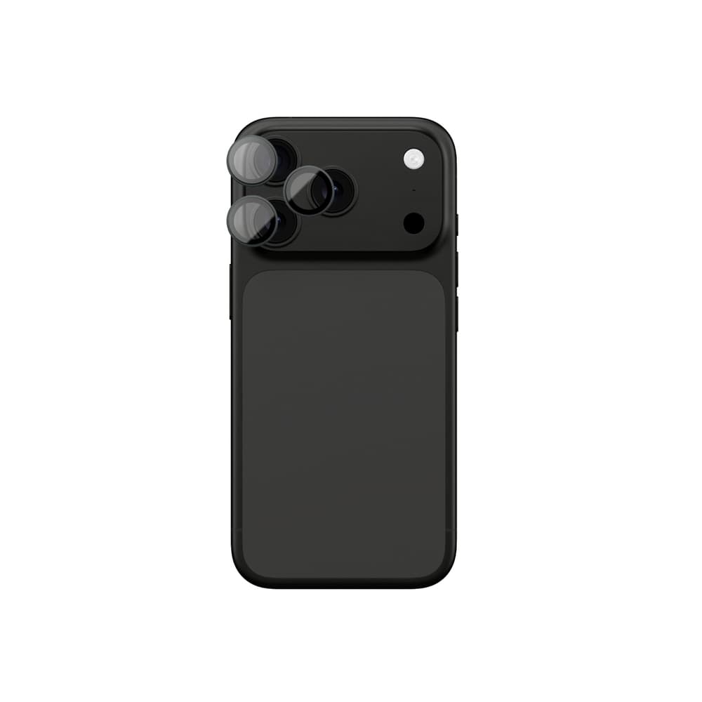 AmazingThing Zaščitno steklo za kamero iPhone 17 Pro / Pro Max, siv okvir 2