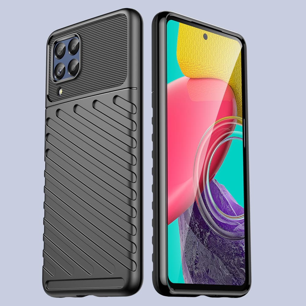 Thunder Case ojačano ovitek za Samsung Galaxy M53 5G, črn 5