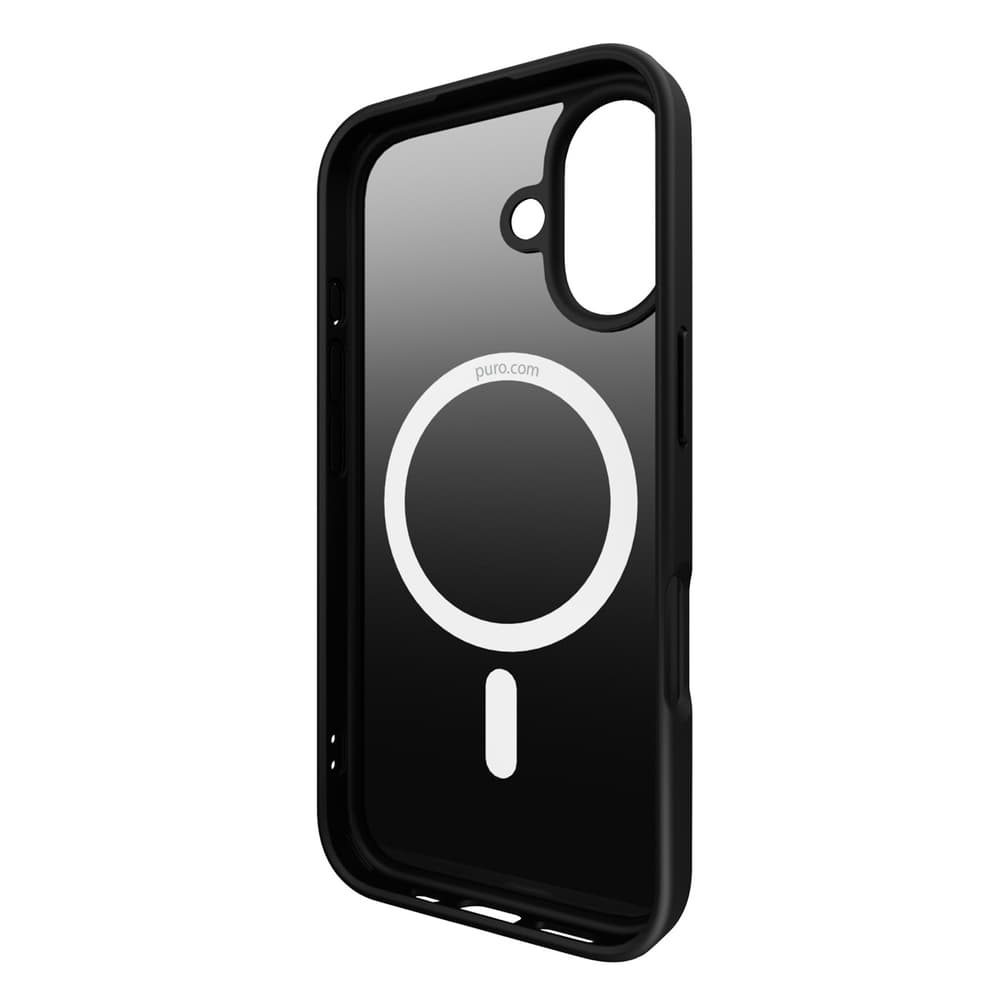 Puro Gradient MagSafe silikonski ovitek za iPhone 16 - Črna 2