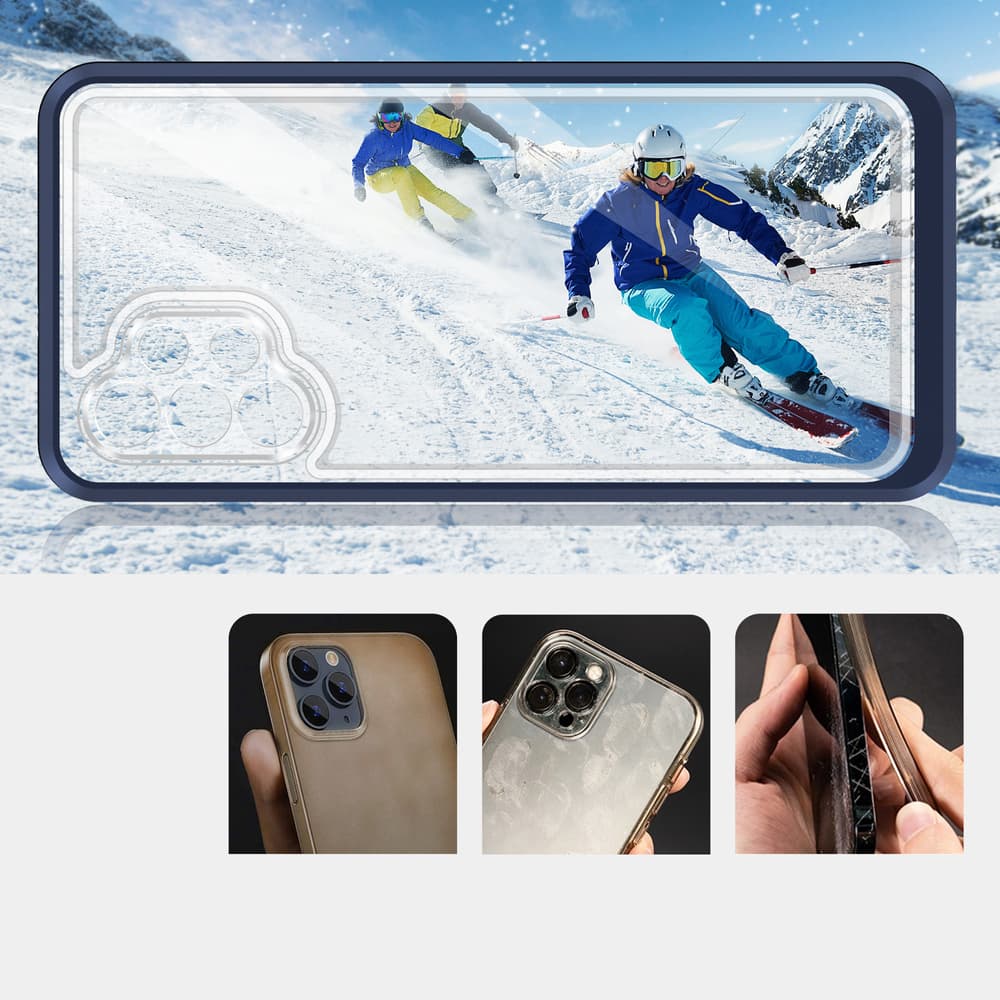 Hurtel ovitek Clear 3in1 za Samsung Galaxy A32 5G, moder 3