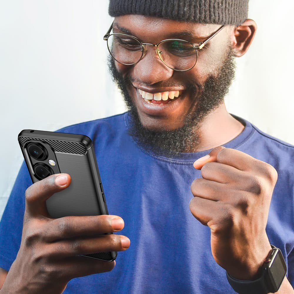 Carbon Case silikonski ovitek za OnePlus Nord CE 3 (črn) 7