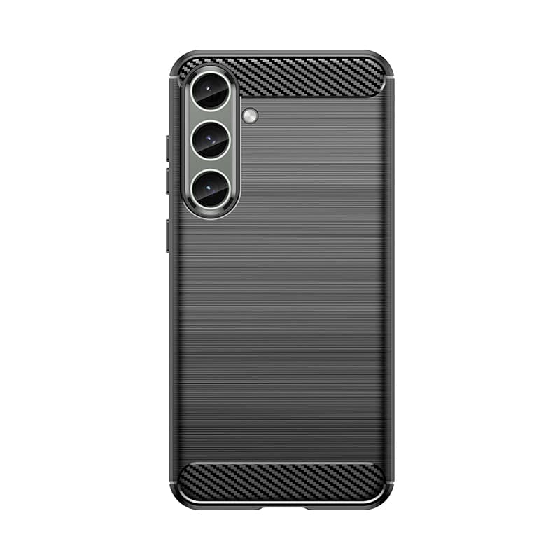 Carbon Case ovitek za Samsung Galaxy S24+ - črn, fleksibilen silikon 4