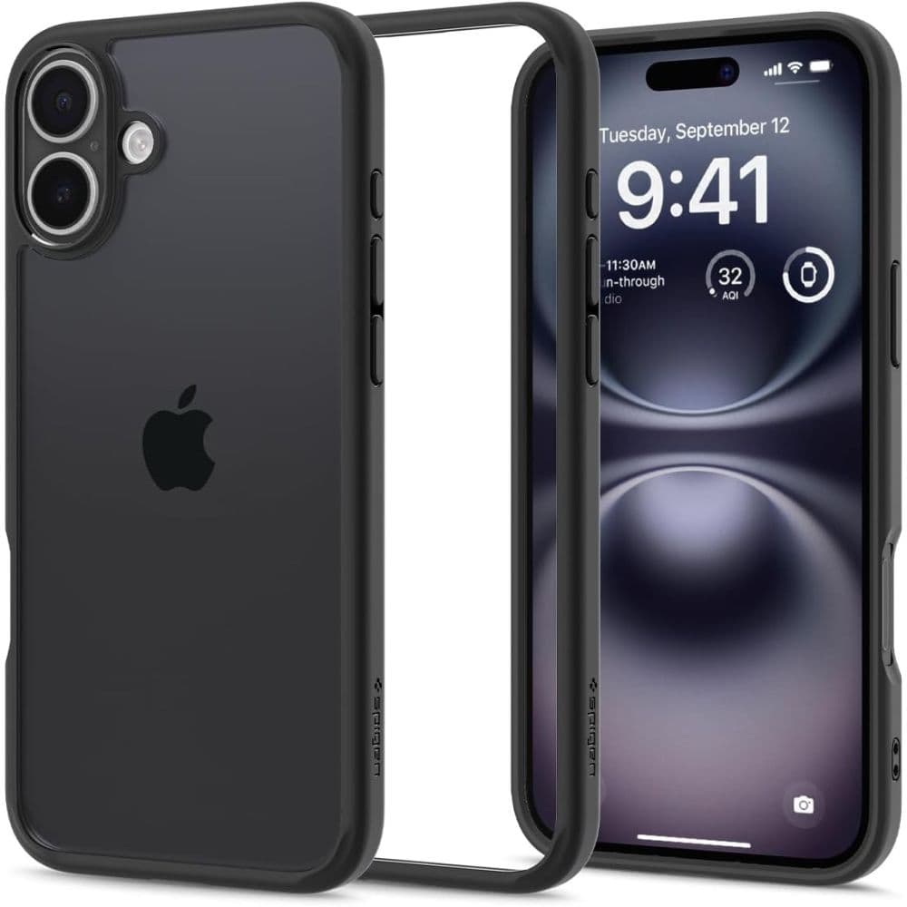 Spigen Ultra Hybrid etui za iPhone 16 - Mat črna