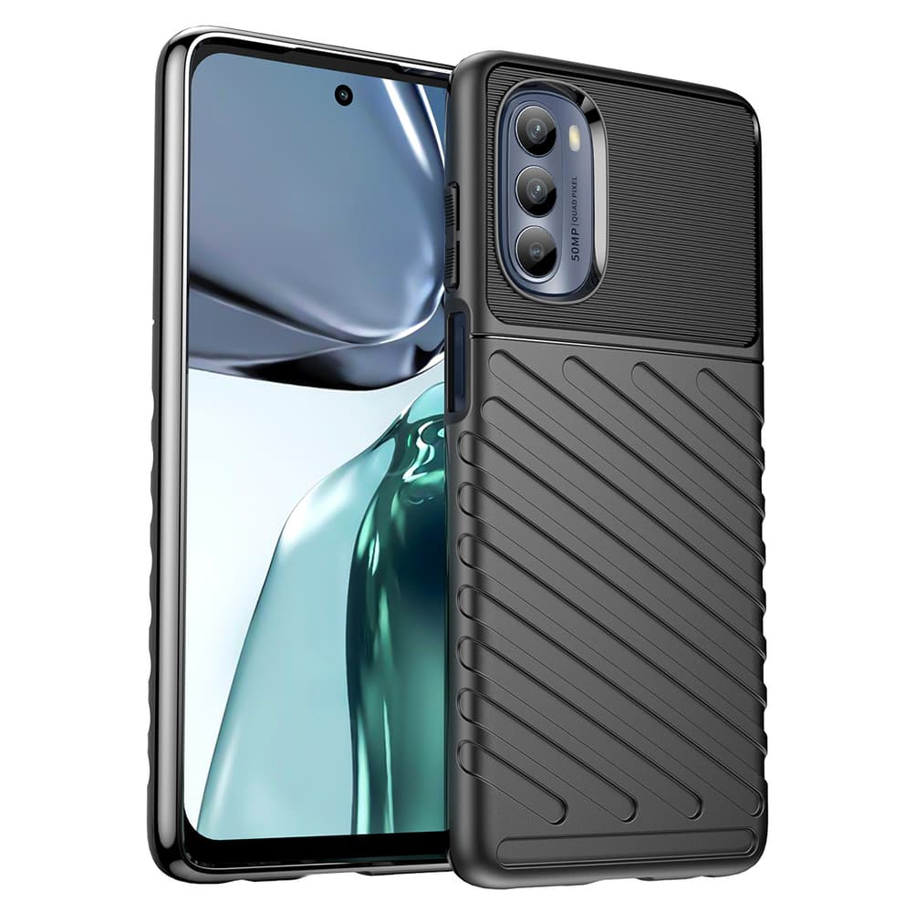 Thunder Case Thunder ohišje za Motorola Moto G62 5G, črno