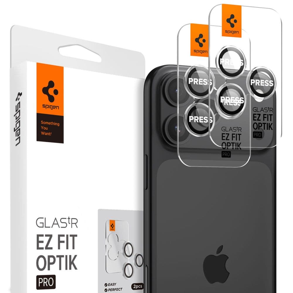 Spigen Glas.tR Optik Pro pokrivalo za kamero za iPhone 15 Pro/Pro Max (2 kosa)