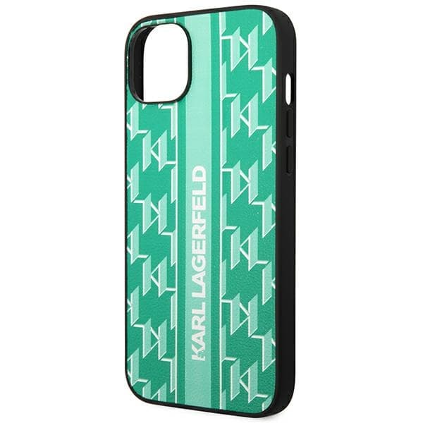 Karl Lagerfeld Monogram Stripe ovitek za iPhone 14 (6.1"), zelena 6