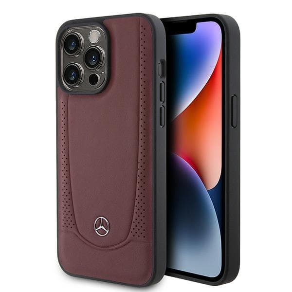 Mercedes MEHCP15LARMRE ovitek za iPhone 15 Pro (6.1") - rdeč, Leather Urban Bengale