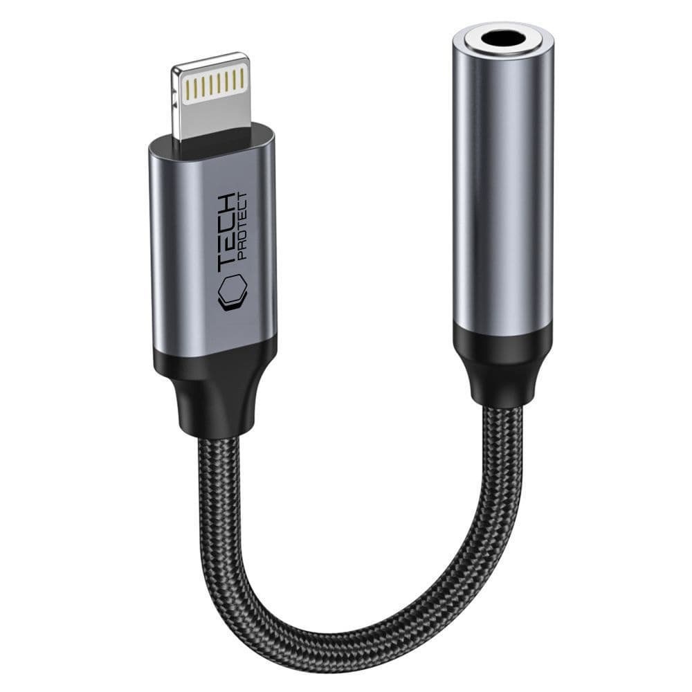 Tech-Protect UltraBoost Lightning / 3.5mm mini jack adapter - črna 5