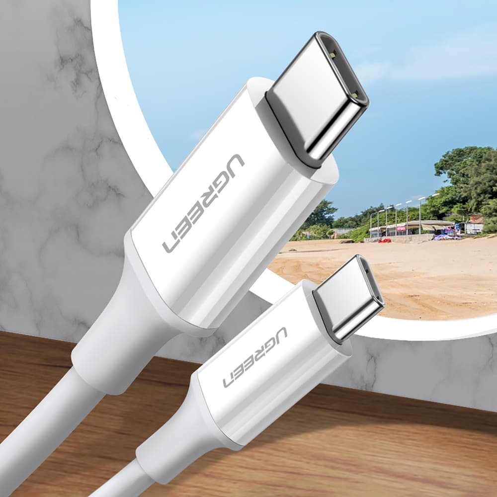 Ugreen US264 60518 USB-C / USB-C PD QC AFC Kabel 1m - Bel 2