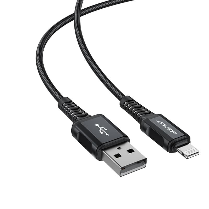 Acefast USB v Lightning kabel 1.8m, 2.4A, črn (C4-02 A) 6