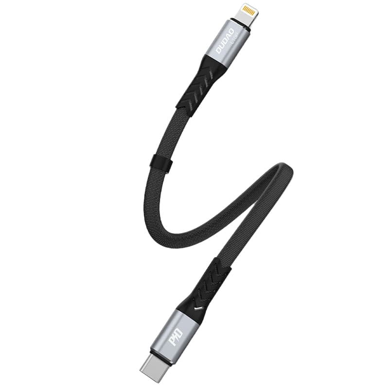 Dudao Lightning - USB-C PD 20W kabel, 0.23m, črn 2