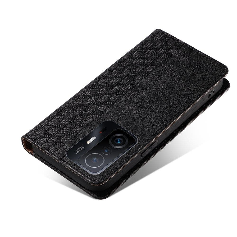 Ovitek Magnet Strap Case za Xiaomi Redmi Note 11 Pro (denarnica, vrvica), črni 4