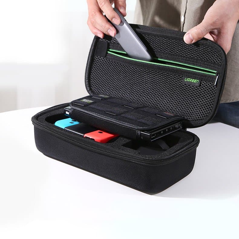 Etui Ugreen za Nintendo Switch in dodatke (S), 26,5x10x13,5cm, črn 2