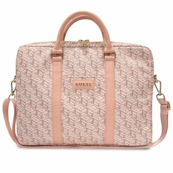 Guess GCube Stripes torba za 16" prenosnik - roza