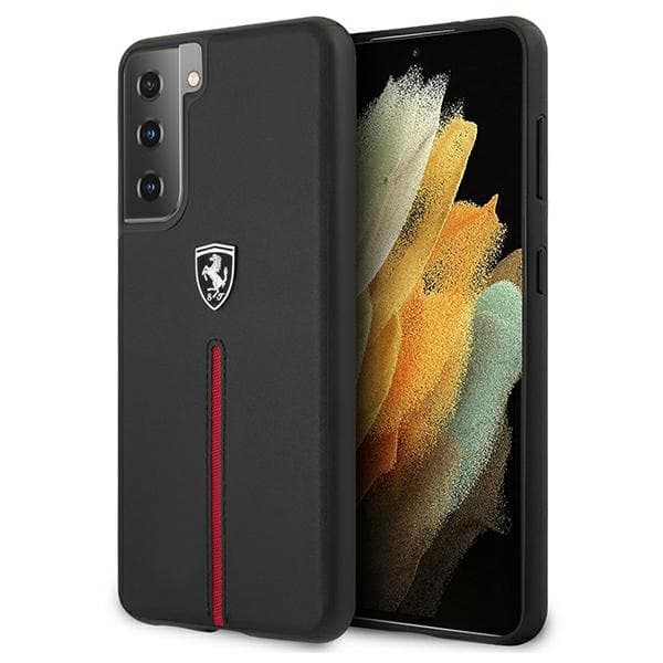 Ferrari FEOSIHCS21SBK ovitek za Galaxy S21, črn, Off Track Leather