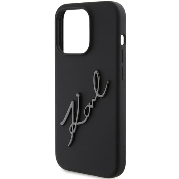 Karl Lagerfeld ovitek za iPhone 15 Pro - črn, silikonski 6
