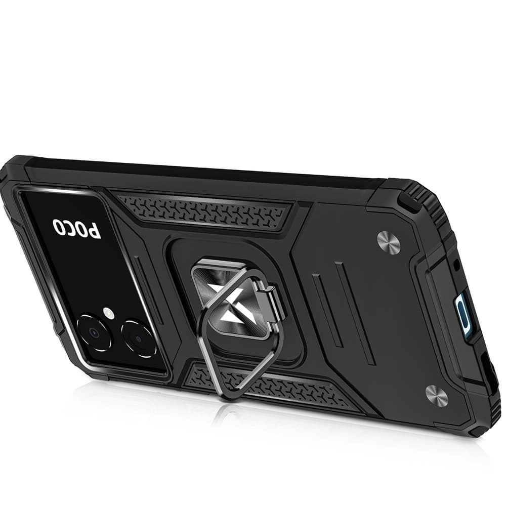 Wozinsky Ring Armor ovitek za Samsung Galaxy A03, črn, z obročem 4