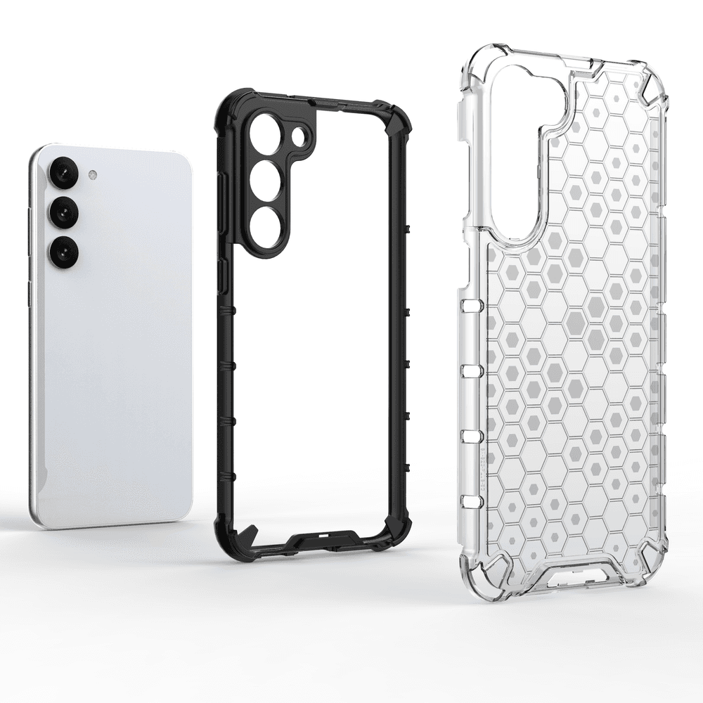 Honeycomb oklopni hibridni ovitek za Samsung Galaxy S23+ - prozoren