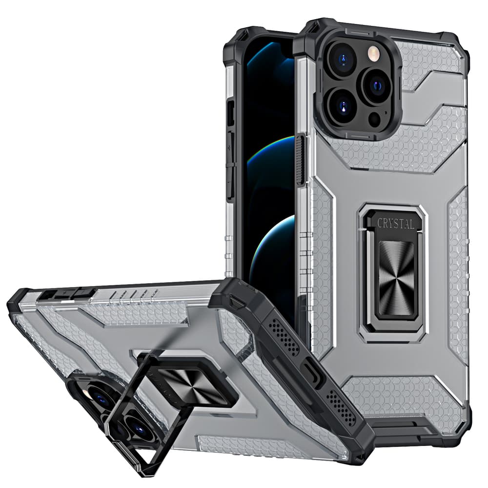 Hurtel Crystal Ring ohišje za iPhone 13 Pro Max, črno