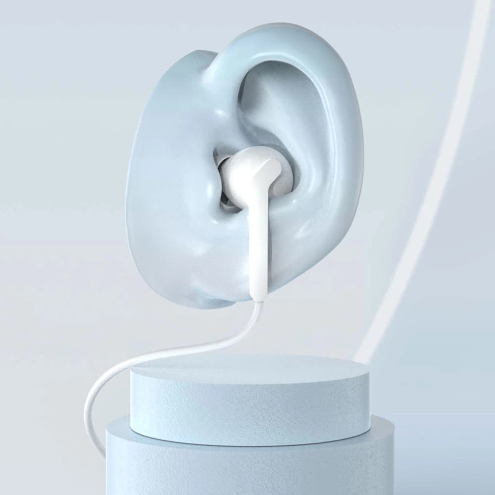Dudao X3+ žične slušalke z mikrofonom, 3.5mm - bele 3