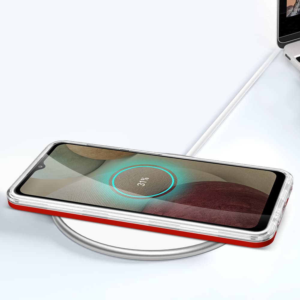 Hurtel ovitek Clear 3in1 za Samsung Galaxy A22 4G, rdeč 7