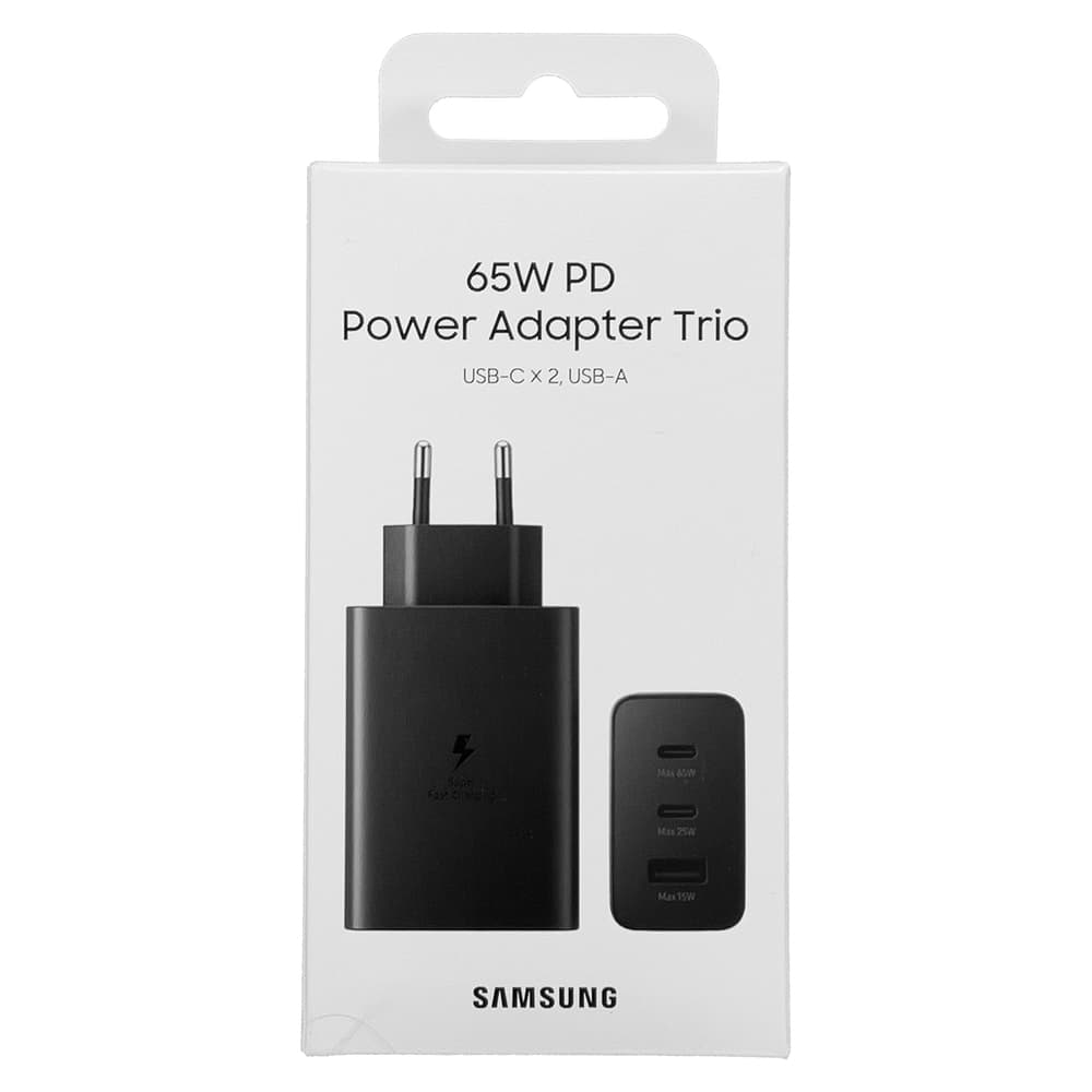 Samsung omrežni polnilnik 65W, 2xUSB-C, USB-A, PPS, PD, QC črn 5
