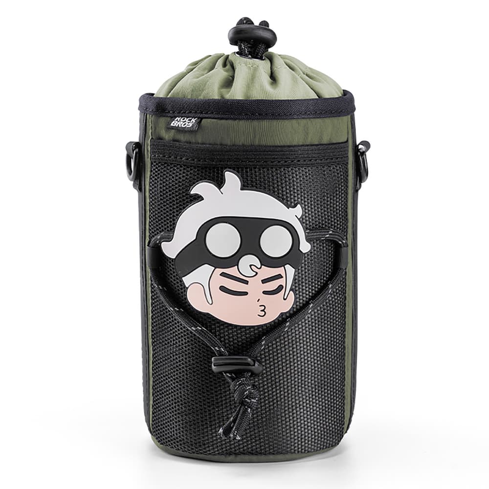 Rockbros termo torba za steklenico 1L z naramnico - zelena