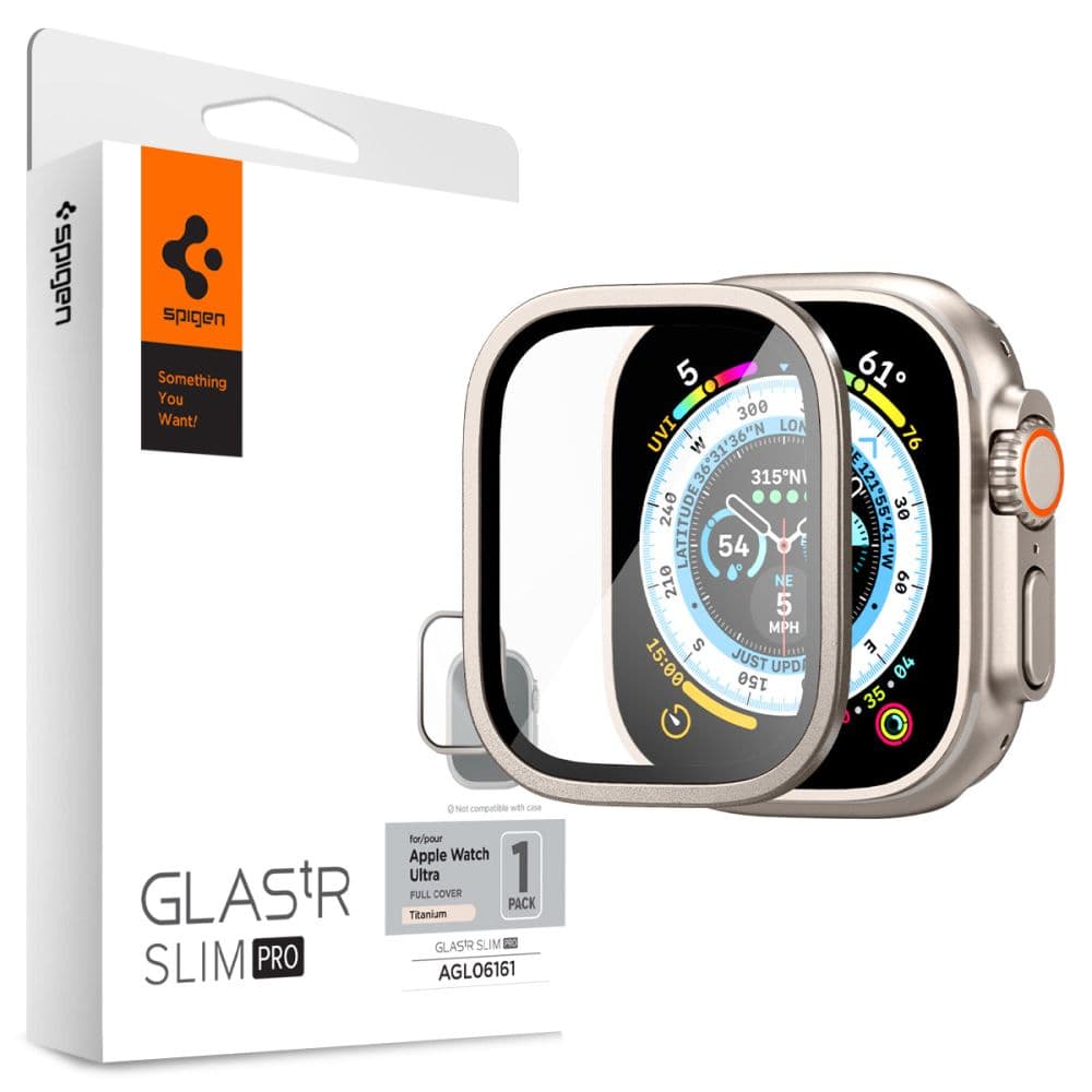 Kaljeno steklo Spigen Glas.tR Slim Pro za Apple Watch Ultra (49mm) - bež