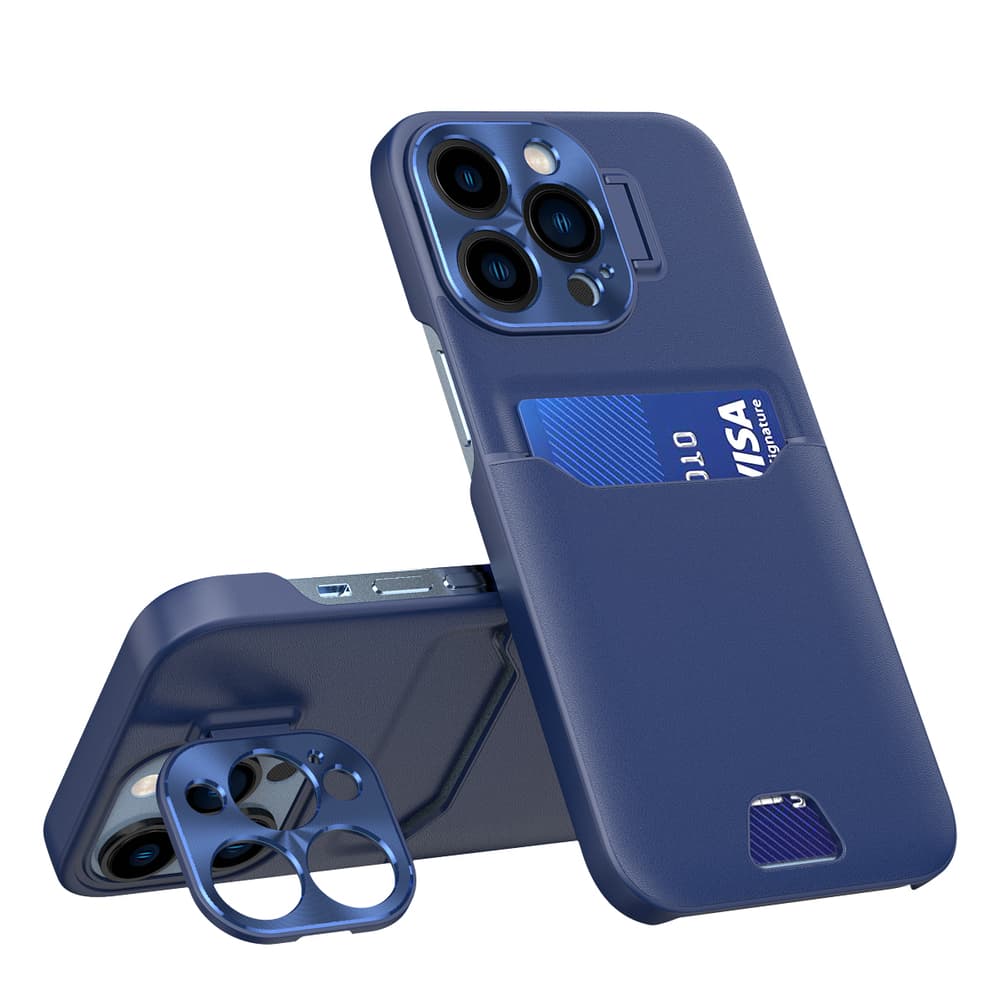 Hurtel ovitek z oporo za iPhone 14 Pro, modra