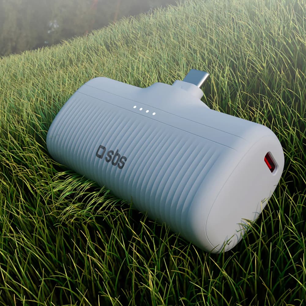 Prenosni polnilnik SBS EcoPower 5000 mAh 10W, vgrajen USB-C, siv 6