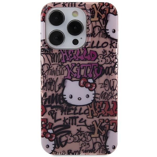 Hello Kitty ovitek IML Tags Graffiti za iPhone 13 Pro / 13 - roza 3