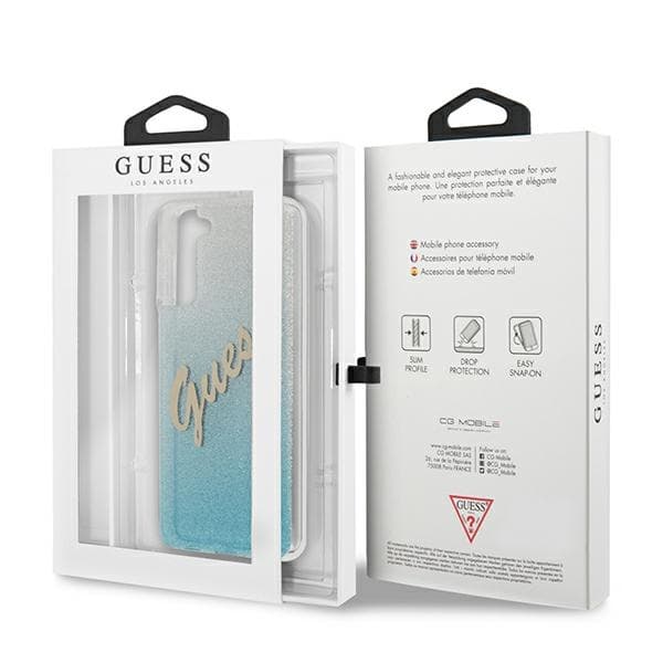 Ovitek Guess Glitter Gradient za Samsung S21+ (G996), moder 8