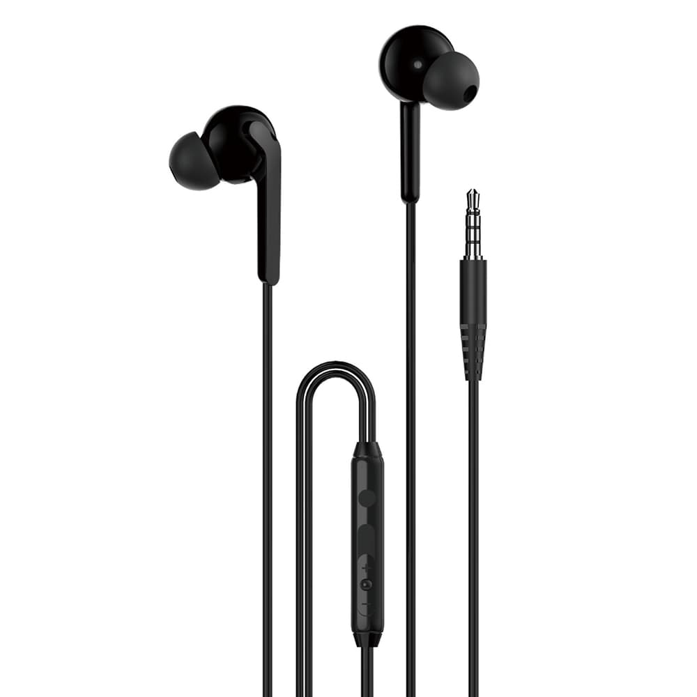 Dudao X3+ žične slušalke v ušesa, 3.5mm minijack, črne