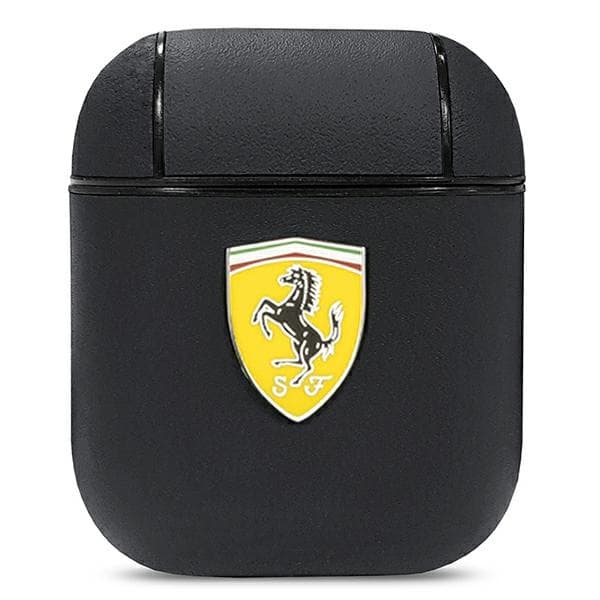 Ferrari ovitek za AirPods (usnjeni, črn)