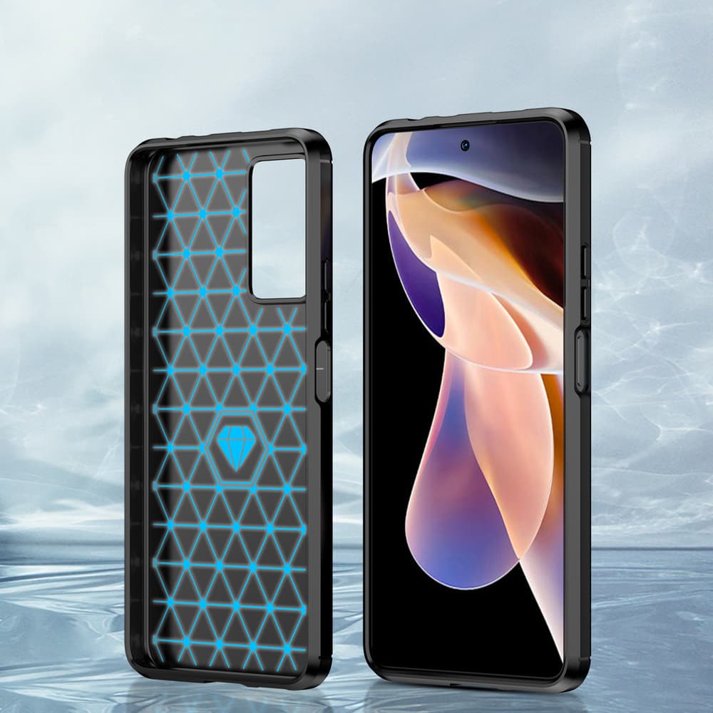 Carbon Case ovitek za Xiaomi Redmi Note 11 Pro+ / 11 Pro / Poco X4 NFC, črn 4