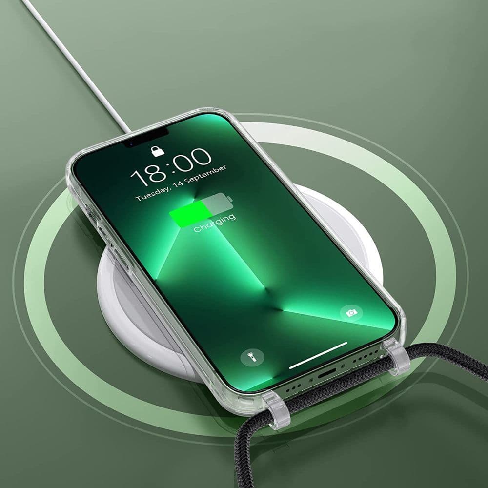 Tech-Protect FlexAir Chain MagSafe ovitek iPhone 15 Pro s črnim/bež verižico 2