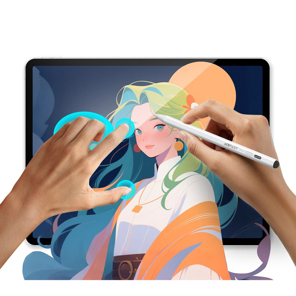 Acefast V2 kapacitivno pisalo za iPad z 2 zamenljivima konicama - belo 7