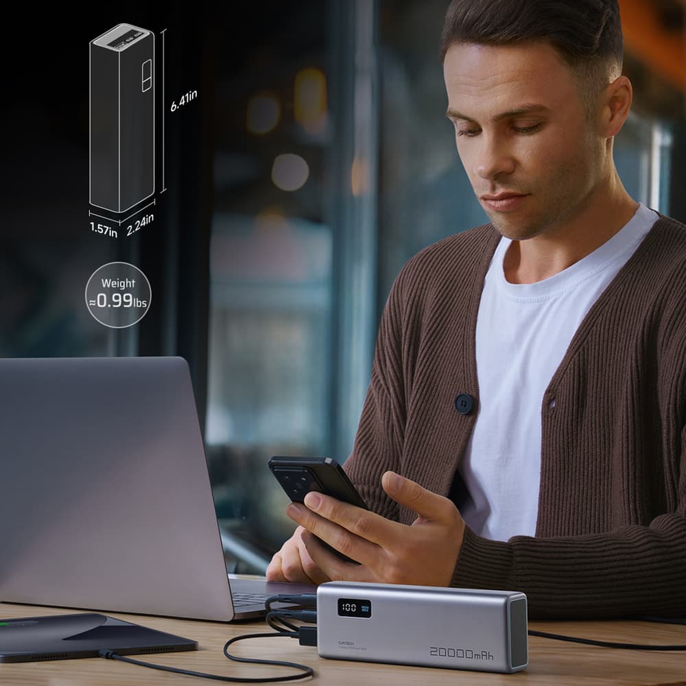 Cuktech P+Series No. 15 Powerbank 150W 20000mAh - siva 4