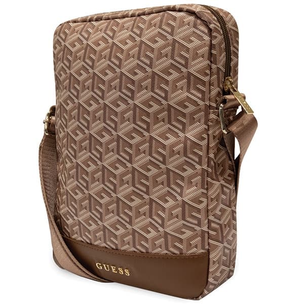 Guess GUTB10HGCFSEW etui za 10" tablico - rjava/rjava GCube Stripe 2