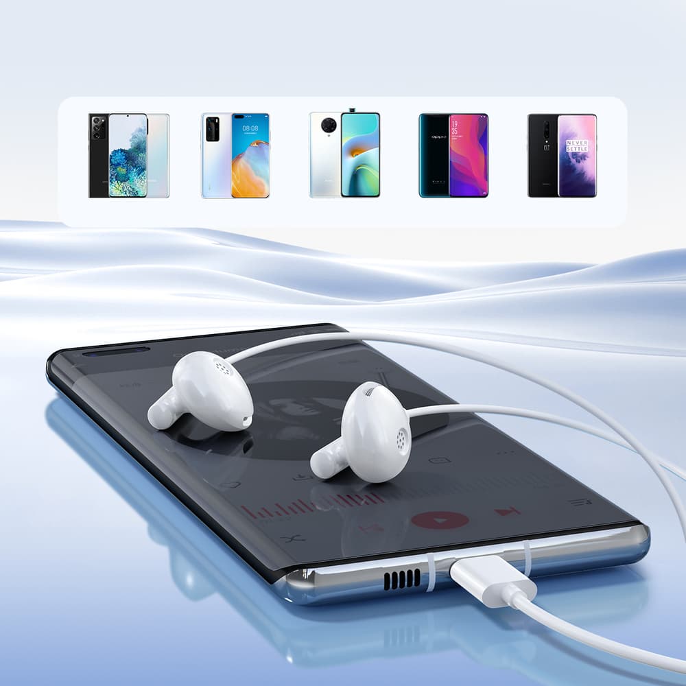 Joyroom JR-EC05 USB-C in-ear slušalke - bela 6