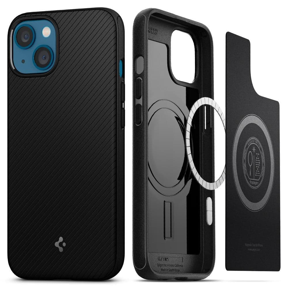 Ovitek Spigen Mag Armor z MagSafe za iPhone 13 - mat črn