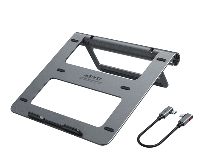 Stojalo za prenosni računalnik ACefast E5 Plus USB-C 2x USB-A 3.2 TF SD HDMI RJ45 100W - sivo