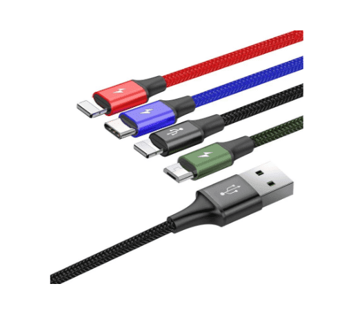 USB kabel Baseus Fast 4v1 USB-C / 2x Lightning / Micro 3,5A 1,2m (črn) 2