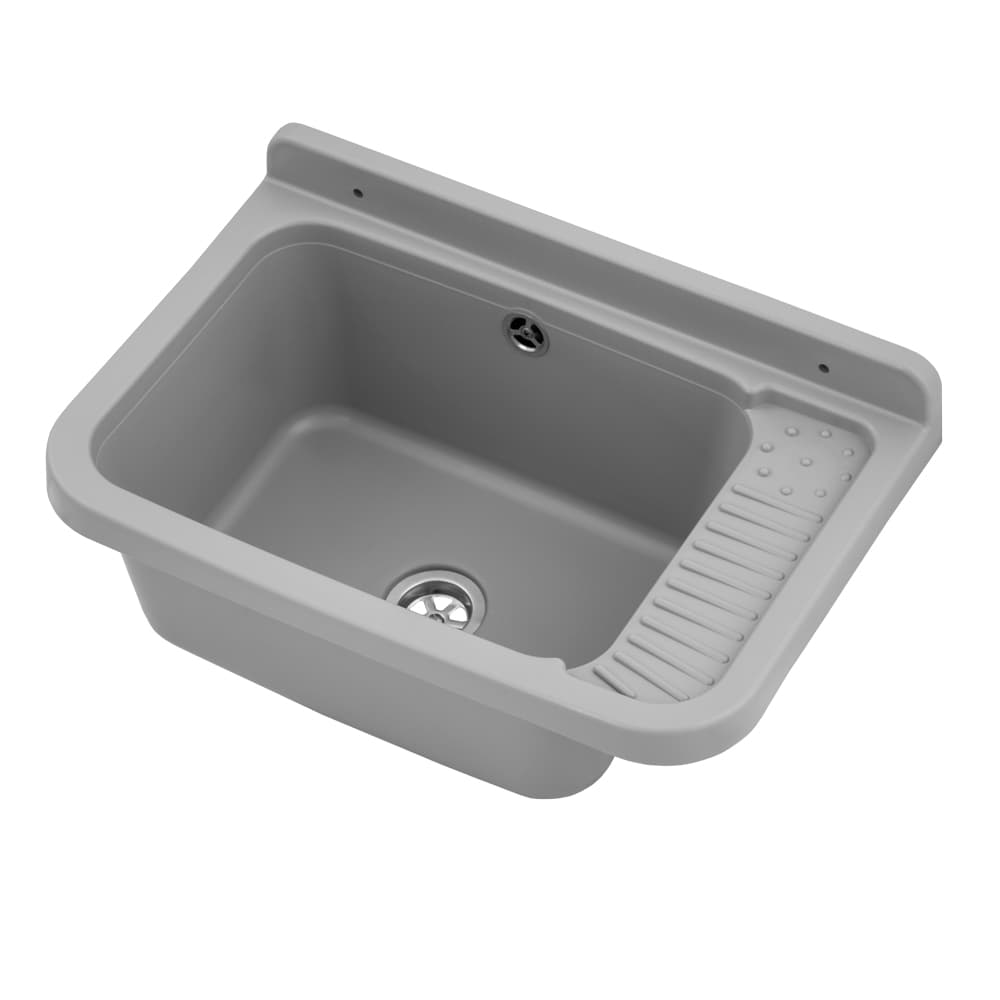 Garažno korito Gradia siva, 508mm x 338mm x 240mm, odporna na kemikalije, primerna za notranjo in zunanjo uporabo, komplet za montažo vklj.