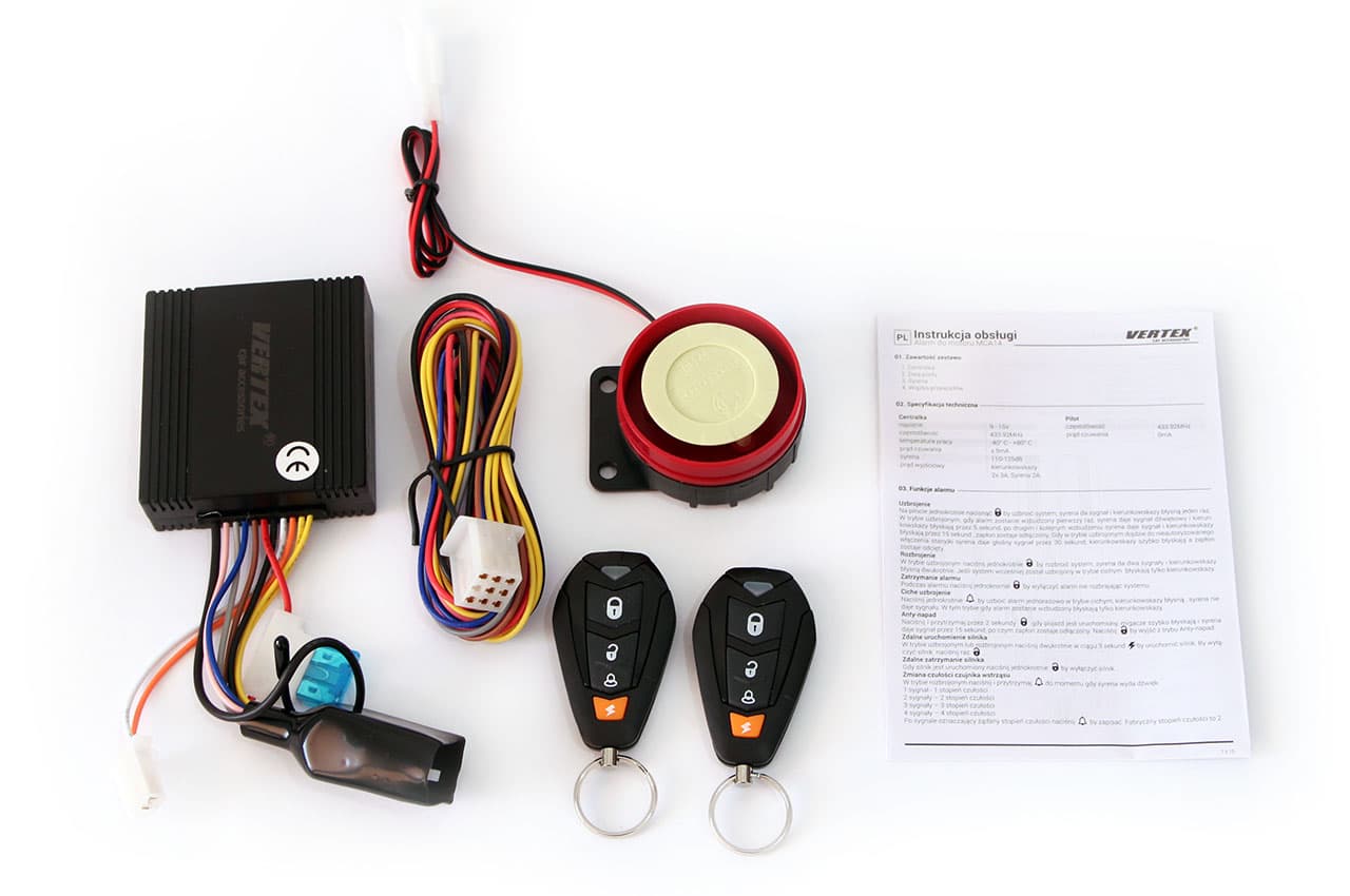 Univerzalni alarm za motor AMiO MCA14 z daljinskim upravljanjem (2x daljinca) 5
