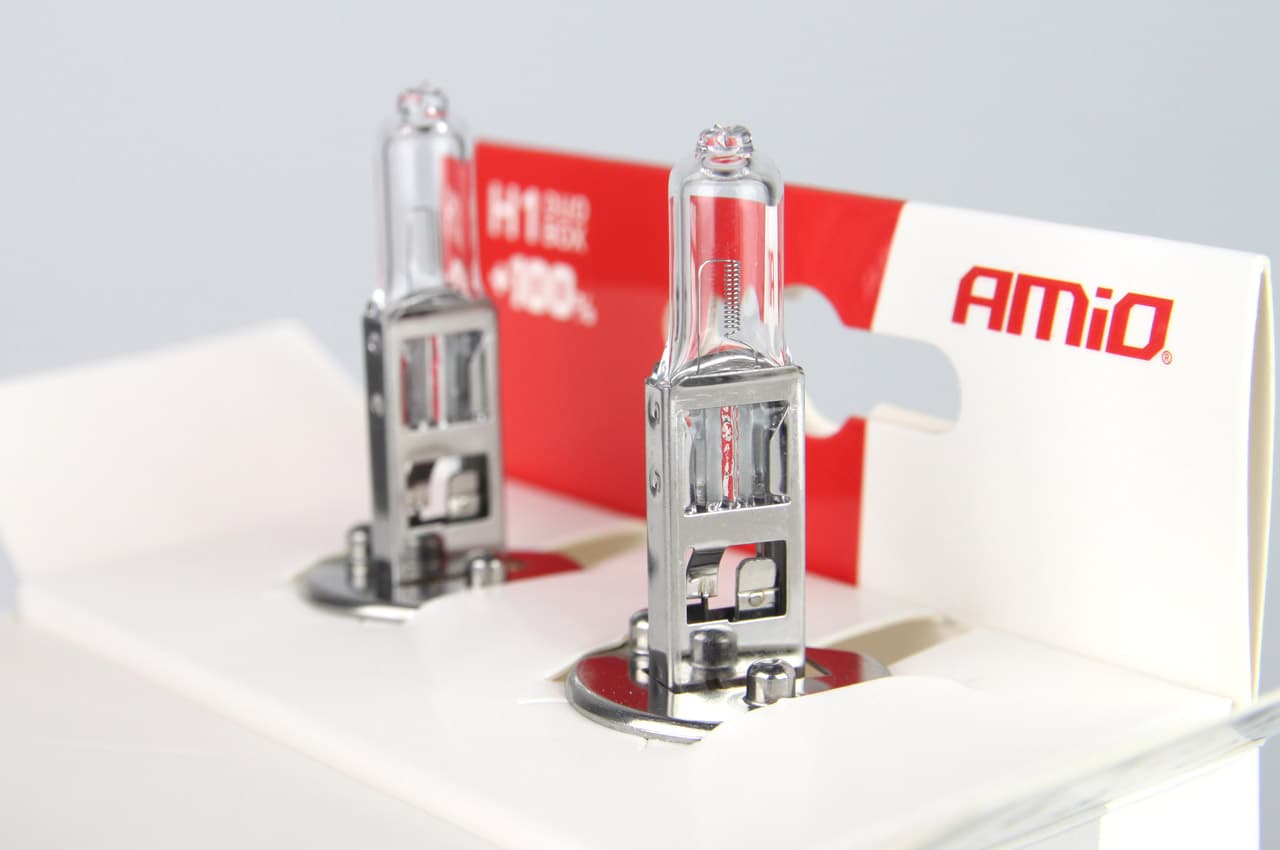 Avtomobilske halogen žarnice AMiO H1 LumiTec Silver +100% (E1) duo 4