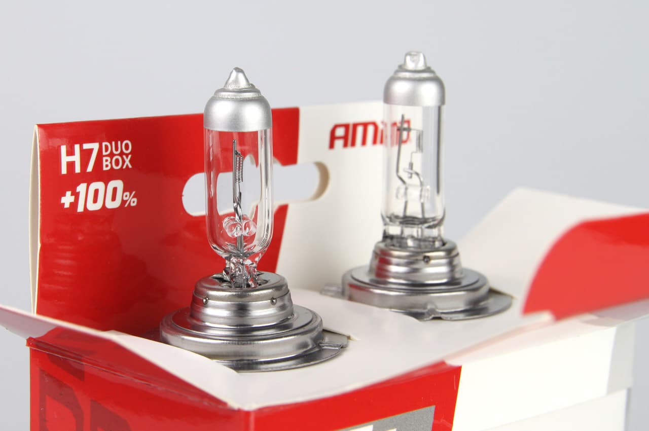 Avtomobilske halogen žarnice AMiO H7 LumiTec Silver +100% (E1) duo 2